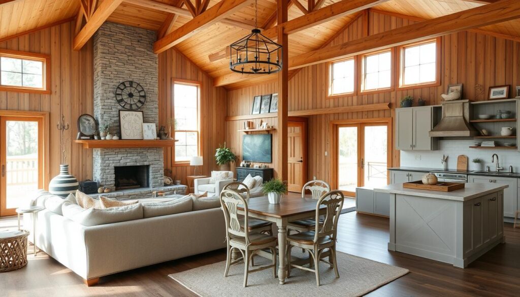 family-friendly pole barn home interiors